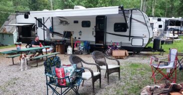 fully setup RV campsite